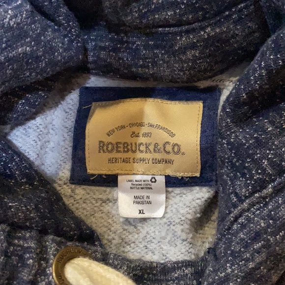 Roebuck & Co pullover hooded (hoodie) sweatshirt XL - Picture 3 of 8